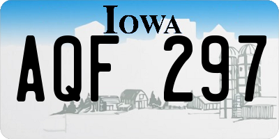 IA license plate AQF297