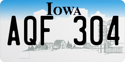 IA license plate AQF304