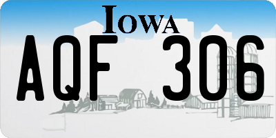 IA license plate AQF306