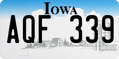 IA license plate AQF339