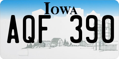 IA license plate AQF390