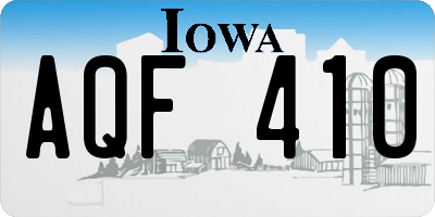 IA license plate AQF410
