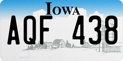 IA license plate AQF438