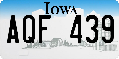 IA license plate AQF439