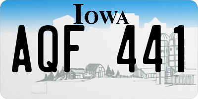 IA license plate AQF441
