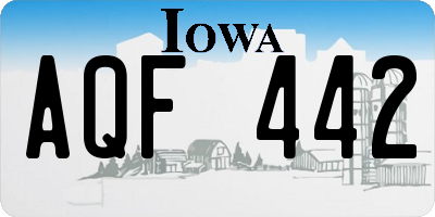 IA license plate AQF442