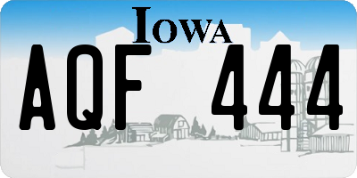 IA license plate AQF444