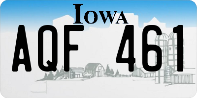 IA license plate AQF461