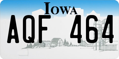 IA license plate AQF464