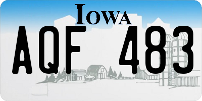IA license plate AQF483