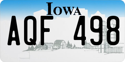 IA license plate AQF498