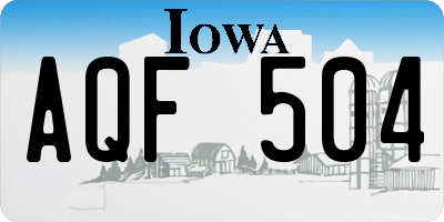 IA license plate AQF504