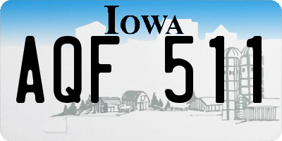 IA license plate AQF511