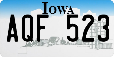 IA license plate AQF523
