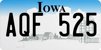 IA license plate AQF525