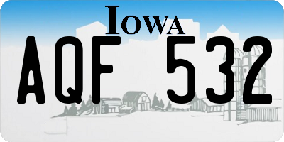 IA license plate AQF532