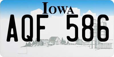 IA license plate AQF586