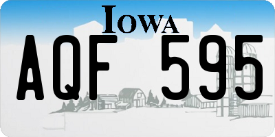IA license plate AQF595