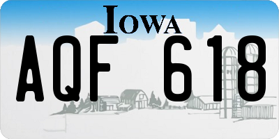 IA license plate AQF618