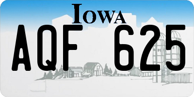 IA license plate AQF625