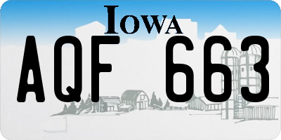 IA license plate AQF663