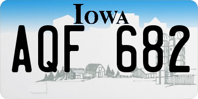 IA license plate AQF682