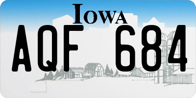 IA license plate AQF684