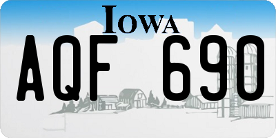 IA license plate AQF690