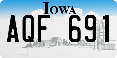 IA license plate AQF691