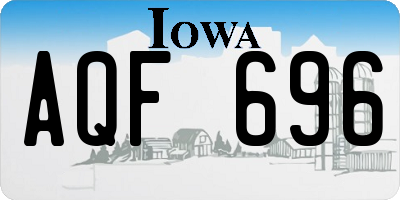 IA license plate AQF696