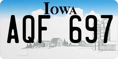 IA license plate AQF697