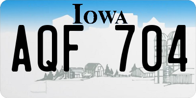 IA license plate AQF704