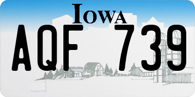 IA license plate AQF739