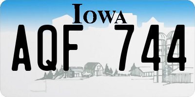 IA license plate AQF744