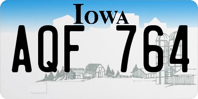 IA license plate AQF764
