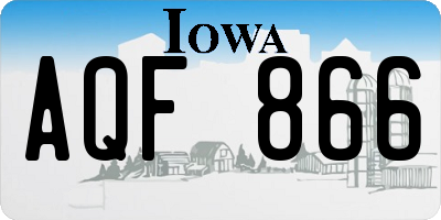 IA license plate AQF866