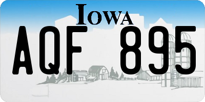 IA license plate AQF895