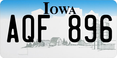 IA license plate AQF896