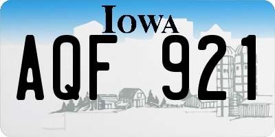 IA license plate AQF921