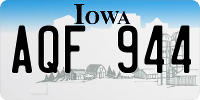IA license plate AQF944
