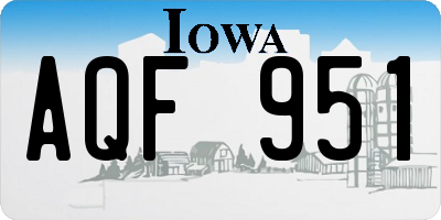 IA license plate AQF951