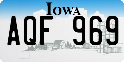 IA license plate AQF969