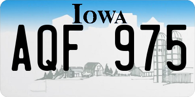 IA license plate AQF975