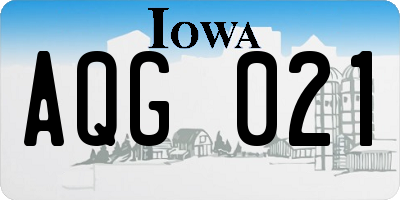 IA license plate AQG021