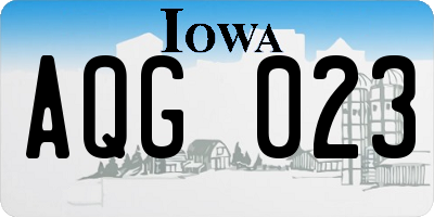 IA license plate AQG023