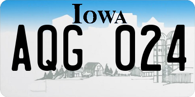 IA license plate AQG024
