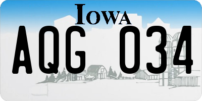 IA license plate AQG034