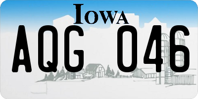 IA license plate AQG046