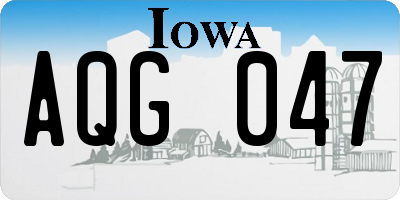 IA license plate AQG047