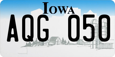 IA license plate AQG050